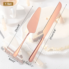 Pink Cake Slicers Unique Bargains Wedding Knife and Server Set 10.6/9 Inch - Pink Cake Slicer