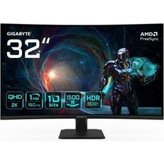 Bildschirme Gigabyte GS32QCA 31.5 QHD VA Gaming Monitor Curved 16:9 HDMI DP 180Hz 1ms