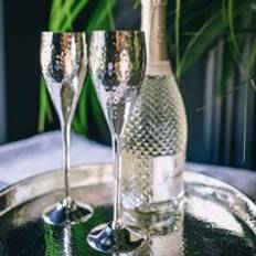 Pair Of Nickel Plated Hammered Flutes