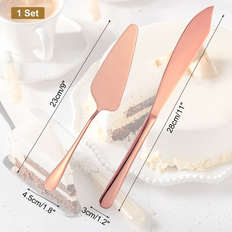 Pink Cake Slicers Unique Bargains Wedding Knife and Server Set 11/9 Inch - Pink Cake Slicer