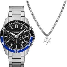 Armani Exchange Women Wrist Watches Armani Exchange AX7166SET Stainless Steel Watch Necklace Set