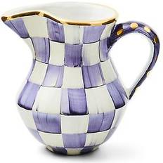 Cream Jugs Mackenzie-Childs Plum Check Ceramic Creamer Cream Jug