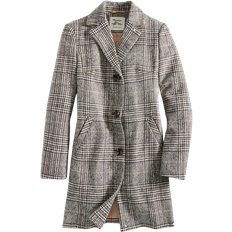 Maralyn & Me Juniors Long-Sleeve Reefer Coat - Beige Houndstooth