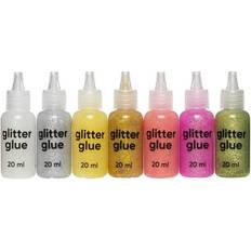 Panduro Hobby Glitter Glue Pastel Colors 7x20ml