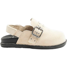 Suede Sandals Children's Shoes River Island Suedette Buckle Clog - Beige