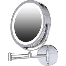 9 Inch Lighted Wall Mount Makeup Mirror - Polished Chrome