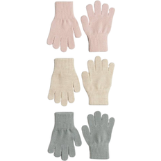 H&M Gloves 3-pack - Turquoise/Beige/Pink (1171338006)