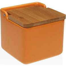 Salt Bowls on sale Versa Orange Keramisk Saltbøsse med Låg 12,2 x 11,5 x 12,2 cm Saltskål