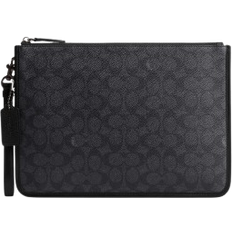 Men Clutches Coach Charter Pouch In Signature Canvas - Charcoal