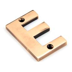 Door Levers From The Anvil Polished Bronze Letter E