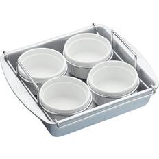 Silver Tins Chicago Metallic 6 Pc Creme Brulee Set With Ramekins And Baking Tray Ramekin