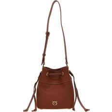 Bruna - Skinn Bucketväskor Pinko Brown Mini Bucket Bag - Brown