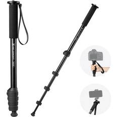 K&F Concept Kamerastativ K&F Concept Monopod För Kamera 63 Tum Aluminiumfotografi Kompakt Med 5-Sektionshöjd MS16