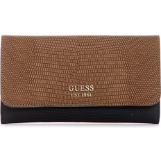 Guess Lyndi Slim Clutch Wallet - Chestnut Multi