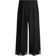 H&M Frayed Hem Trousers - Black