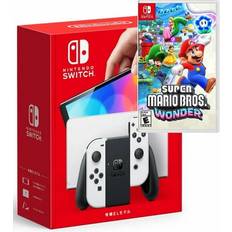 Nintendo Nationwide Distributor, Switch OLED Model W/White Joy-Con Console with Super Mario Bros. Wonder Game- Limited Bundle