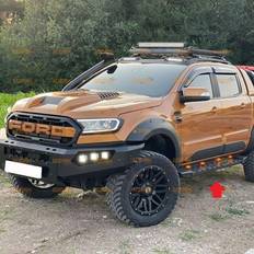 Running Boards & Nerf Bars Ford Ford Ranger Heavy Duty Side Steps Bars LED Carbon Steel 2012-2023