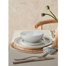 Denby Cotton White 12 Piece Tableware Dinner Set 12pcs