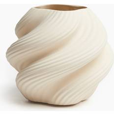 H&M Stoneware Light Beige Vase 20cm