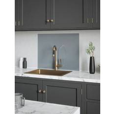 Glass Kitchen Splashback Pewter Grey House Beautiful Sink Cooker Hob Back Panel Splash Guard