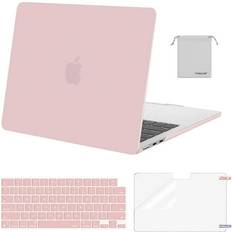 Computer Accessories MOSISO Case for MacBook Air 13.6 Inch M2 M3 2022-2024 A2681 A3113 Hard Shell Case Keyboard Cover Screen Protector Storage Bag Baby Pink