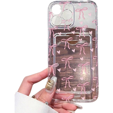 Shein Minimalist Personalized Letter TPU Card Holder Phone Case for iPhone 14 Pro Max