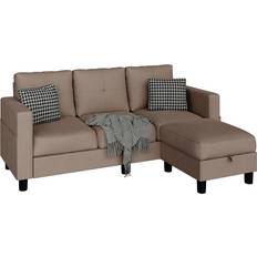 Wade Logan Blemke Brown Sofa 76.4" 3 Seater