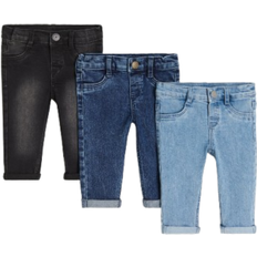 H&M Baby Comfort Stretch Skinny Fit Jeans 3-pack - Denim Blue/Black (1045773006)