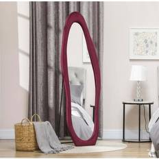 Red Floor Mirrors Metro Lane Arched Floorstanding Full Length 160 x 50 cm - Red Floor Mirror