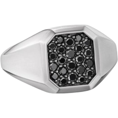 Men - Signet Rings - Silver David Yurman Streamline Signet Ring - Silver/Diamonds