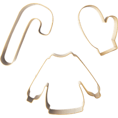 Winter Gingerbread Cutter 3 Pieces Gold
