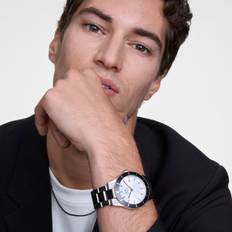 Ure Daniel Wellington Black Bezel 40 S White Quartz Herre m/lænke