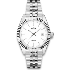 INEX Inex Mens 39.5mm A12189S4I Silver Quartz Herrklocka