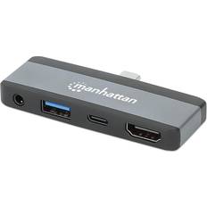 Manhattan USB-C 4-in-1 Dockingsstation 10 Gbit