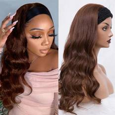 Headband Wig 22 Inch Chocolate Brown