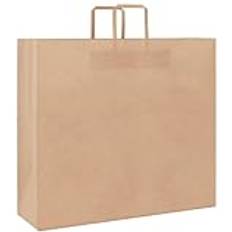 vidaXL Kraftpapperspåsar 250 St Med Bruna Handtag 54 x 15 x 49 cm