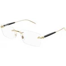Glasögon & Läsglasögon Montblanc Man MB0411O 001 Optiska Bågar Metall Guld Transparent Fyrkantig