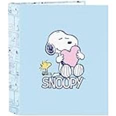 Safta SNOOPY LOVE Folio Pärm 4 Ringar 27x6x33 cm Ljusblå