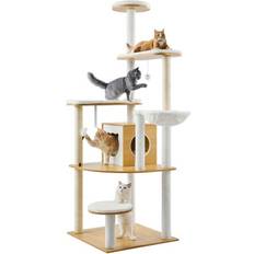 VEVOR Large Cat Tree 68.9 Tall Cat Tower Multi-level Cat Condo