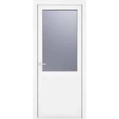 PVC Interior Doors Crystal Triple Glazed Single Half Panel 920 2090 mm Obscure Interior Door (x)