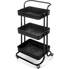 Polypropylene Bord Kinvara Köksvagn WR4338-TJ PRO.1 Svart Metall Polypropen 42 x 86 x 35,5 cm 3 Fack Rullbord