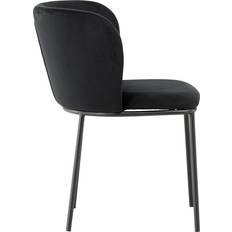 Venture Home Edina Spisebordsstol Sort Velour Køkkenstol 2stk