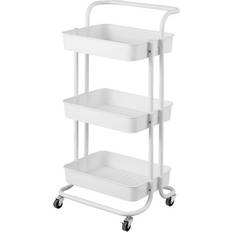 Kinvara Köksvagn WR4338-TJ PRO Vit Metall Polypropen 42 x 86 x 35,5 cm 3 Fack Rullbord