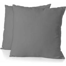 Polyester Örngott Refurbished Home Linge Passion Grå 63 x 63 cm Set om 2 Örngott Grå