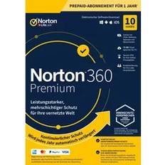Norton 360 Premium Sikkerhedsprogrammer 10 Enheder 1 År