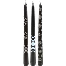 Black Candles Set of 3 Black Magic Mystical Taper Candles Candle