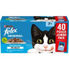 Felix Cats Pets Felix Original Senior Fish Selection In Jelly Cat Food 40X85G