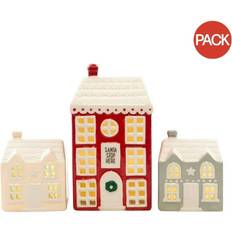 Punainen Koristeet Something Different Christmas Decoration Set Pack of 3 One Size Red/Cream