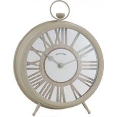 Table Clocks Jonas & James Greige Mantel Neutral Table Clock