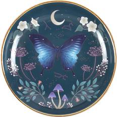 Turquoise Decorative Items Something Different Round Midnight Moth Trinket Dish Decorative Item